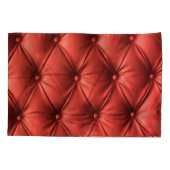 Gestructureerd rood leer: gedetailleerd materiaal  kussensloop (Achterkant)