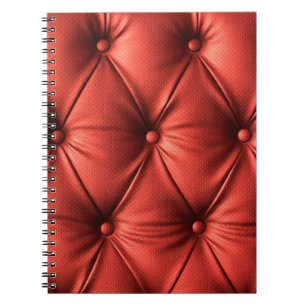 Gestructureerd rood leer: gedetailleerd materiaal  notitieboek