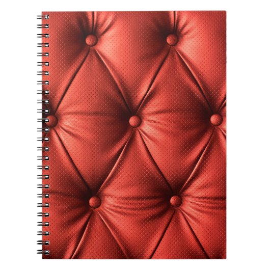 Gestructureerd rood leer: gedetailleerd materiaal  notitieboek (Voorkant)