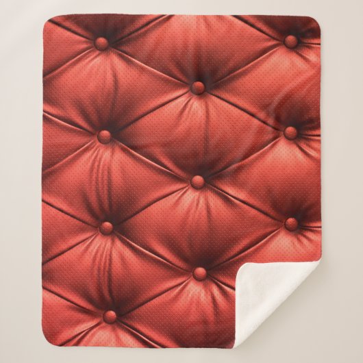 Gestructureerd rood leer: gedetailleerd materiaal  sherpa deken (Voorkant)