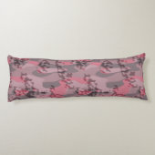 gestructureerd roze en mauve Camo abstract Lichaamskussen (Achterkant)