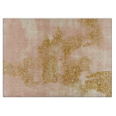 *~* Gestructureerd roze goudlitter vervormd goud Snijplank (Voorkant)