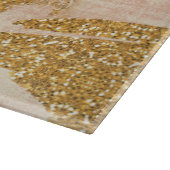 *~* Gestructureerd roze goudlitter vervormd goud Snijplank (Hoek)
