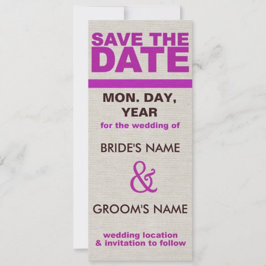 Gestructureerd sparen de Uitnodiging van de Datum (Voorkant)