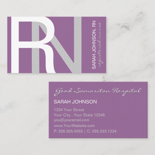 Gestructureerd Verpleegkundige  KIES Achtergrondkl Visitekaartje (Voorkant / Achterkant)