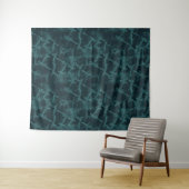 Gestructureerd zwart en turquoise  wandkleed (In Situ (horizontaal))