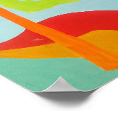 Gestructureerde Abstracte Natuur Landschap Acryl P Poster (Hoek)