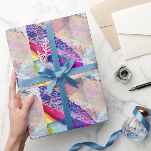 Gestructureerde Abstracte Waterverf Cadeaupapier (Geschenken)