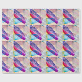 Gestructureerde Abstracte Waterverf Cadeaupapier (Vlak)