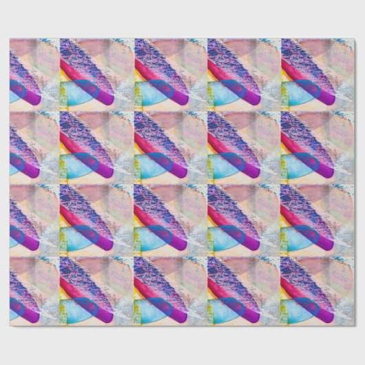 Gestructureerde Abstracte Waterverf Cadeaupapier (Vlak)