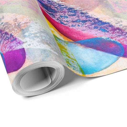 Gestructureerde Abstracte Waterverf Cadeaupapier (Rol Hoek)