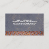 Gestructureerde achtergrond | Geroest staal Visitekaartje (Achterkant)