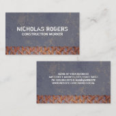 Gestructureerde achtergrond | Geroest staal Visitekaartje (Voorkant / Achterkant)