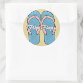 Gestructureerde Flipflops Sticker (Tas)