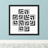Gestructureerde geometrie | Modern Canvas Afdruk (Insitu (Houten vloer))