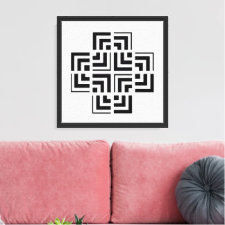 Gestructureerde geometrie | Modern Canvas Afdruk