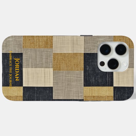 Gestructureerde geometrische lappendeken – minimal Case-Mate iPhone case (Achterkant (horizontaal))