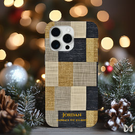 Gestructureerde geometrische lappendeken – minimal iPhone 15 pro max hoesje