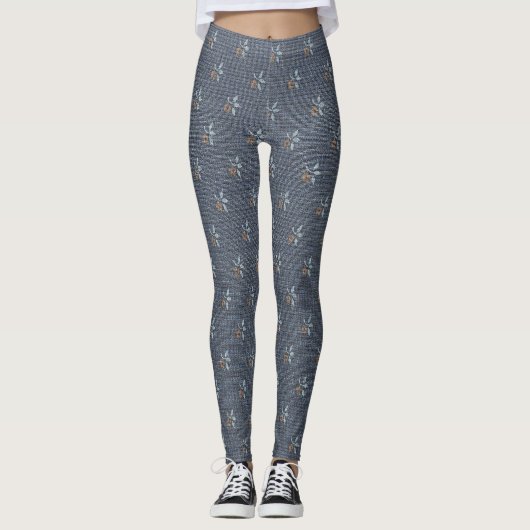 gestructureerde grijze legging (Voorkant)