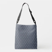 gestructureerde grijze legging crossbody tas (Achterkant)