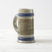 Gestructureerde handgemaakte papier platte lay bierpul (Voorkant links)