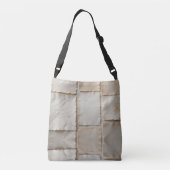 Gestructureerde handgemaakte papier platte lay crossbody tas (Achterkant)