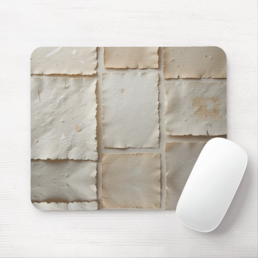 Gestructureerde handgemaakte papier platte lay muismat (Met muis)