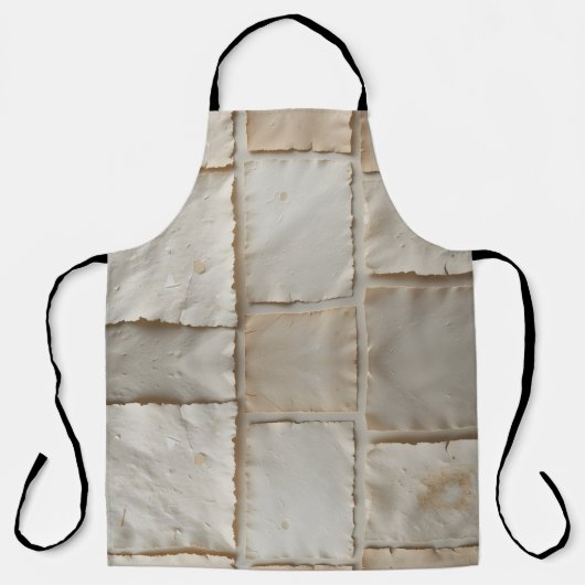 Gestructureerde handgemaakte papier platte lay schort (Voorkant)