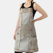 Gestructureerde handgemaakte papier platte lay schort (Insitu)