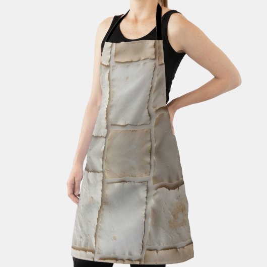 Gestructureerde handgemaakte papier platte lay schort (Insitu)