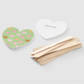 Gestructureerde harten met patterende handbediende handwaaier (Niet-gemonteerd)