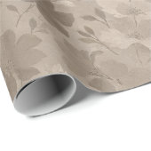 Gestructureerde Hedendaagse Bloem Silhouetten Cadeaupapier (Rol Hoek)