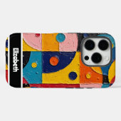 Gestructureerde Impasto Abstracte geometrische sma Case-Mate iPhone Case (Achterkant (horizontaal))