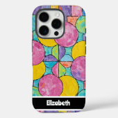 Gestructureerde Impasto geometrische cirkels smart Case-Mate iPhone Case (Achterkant)