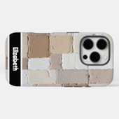Gestructureerde Impasto Neutral Block-smartphone Case-Mate iPhone Case (Achterkant (horizontaal))
