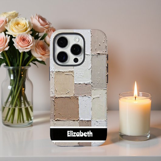 Gestructureerde Impasto Neutral Block-smartphone Case-Mate iPhone Case