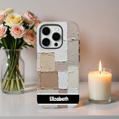 Gestructureerde Impasto Neutral Block-smartphone iPhone Hoesje