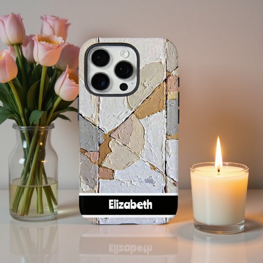 Gestructureerde Impasto Neutral Mosaic-smartphone Case-Mate iPhone Case