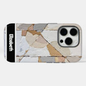 Gestructureerde Impasto Neutral Mosaic-smartphone Case-Mate iPhone Case (Achterkant (horizontaal))