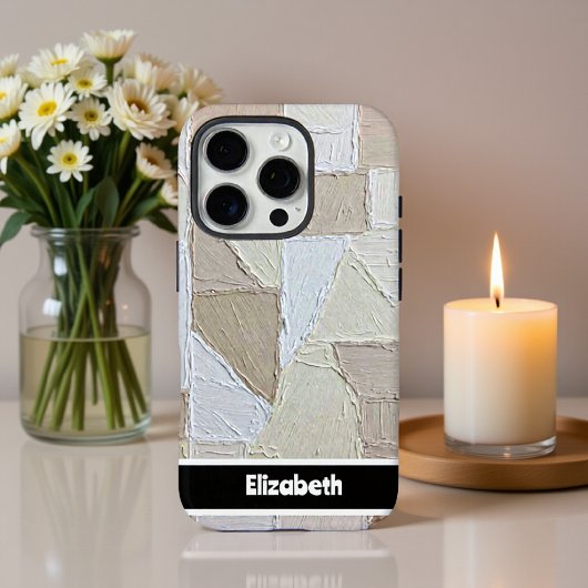 Gestructureerde Impasto Neutral Radial Smartphone Case-Mate iPhone Case