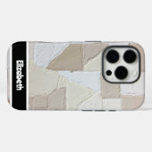 Gestructureerde Impasto Neutral Radial Smartphone Case-Mate iPhone Case (Achterkant (horizontaal))