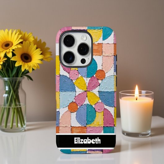 Gestructureerde Impasto Pastelblok Smartphone Case-Mate iPhone Case