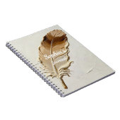 Gestructureerde Impasto Veer Beige Neutraal Aangep Notitieboek (Rechterzijde)