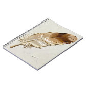 Gestructureerde Impasto Veer Beige Neutraal Aangep Notitieboek (Linkerzijde)
