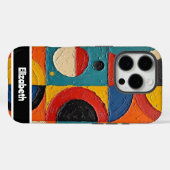 Gestructureerde Impasto Vibrant geometrische smart Case-Mate iPhone Case (Achterkant (horizontaal))