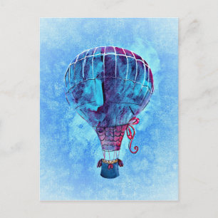 Gestructureerde Kleurrijke Pastel Ballon Briefkaart