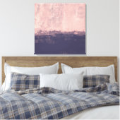 Gestructureerde kunststijl Roze marineblauw Abstra Canvas Afdruk (Insitu (Slaapkamer))