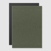 Gestructureerde mosgroene dunne magnetische kaart uitnodiging (Voorkant / Achterkant)