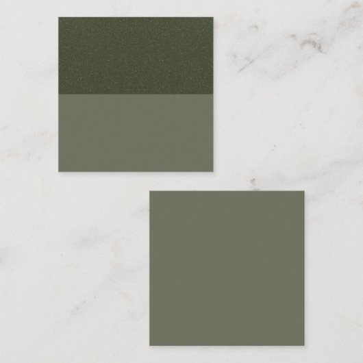 Gestructureerde mosgroene promotie-insteekkaart –  kortingskaartje (Voorkant / Achterkant)