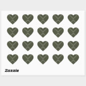 Gestructureerde mosgroene X-hartsticker Hart Sticker (Vel)